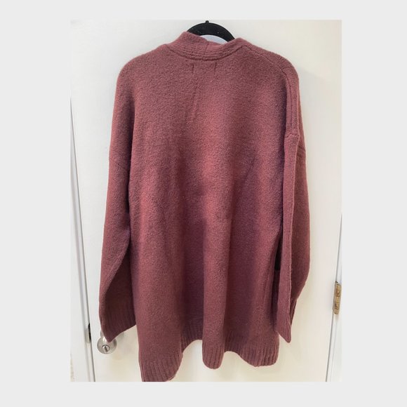 NWT Old Navy Cozy-Knit Open Front Cardigan Sweater; Purple Plum; Medium - Picture 7 of 7